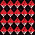 Seamless Argyle-Plaid Vector Art Pattern