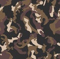 Seamless Army Camouflage, Colored Military Background Ready for Textile Prints.