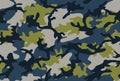 Seamless Army Camouflage, Colored Military Background Ready for Textile Prints.