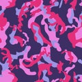 Seamless Army Camouflage, Colored Military Background Ready for Textile Prints.