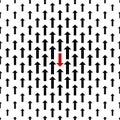 Seamless arrow pattern of resistance