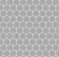 Seamless Art Deco abstract geometric hexagon texture. Concentric hexagonal contour pattern. Royalty Free Stock Photo