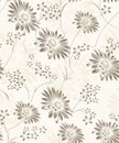 Seamless artistic floral wallpaper