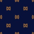 Seamless Asian pattern of the nomads of Central Asia and Kazakhstan, Kyrgyzstan