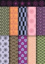 Seamless asian patterns, vector