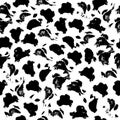 Seamless assorted random black brush strokes pattern.