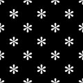 Seamless asterisk sign pattern on black Royalty Free Stock Photo