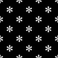 Seamless asterisk sign pattern on black