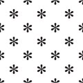 Seamless asterisk sign pattern on white Royalty Free Stock Photo