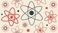 Seamless Atomic Structure Pattern, Science & Energy, vector design Generative AI Royalty Free Stock Photo
