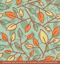 Seamless autumn leaf pattern Royalty Free Stock Photo