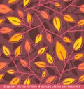 Seamless autumn leaf pattern Royalty Free Stock Photo