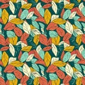 Seamless autumn leaf pattern Royalty Free Stock Photo