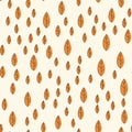 Seamless autumn pattern from colorful leaves. Strict flat design. Printing on fabric, wrapping paper. Vector Royalty Free Stock Photo