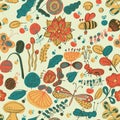 Seamless autumn pattern.