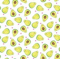 Seamless avocado background. Food abstract background.