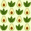 Seamless avocado pattern