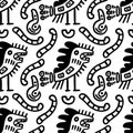 Seamless aztec vector pattern.