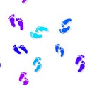 Seamless baby footprints background on white Royalty Free Stock Photo