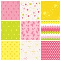 9 Seamless Baby Patterns. Baby Texture