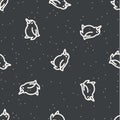 Seamless baby penguin background pattern. Simple gender neutral nursery festive scrapbook digital paper. Kids whimsical