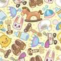 Seamless baby toy pattern