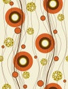 Seamless background with abstract poppies.