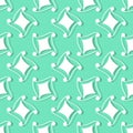 Seamless background with abstract rhombuses for fabric and other surfaces . Artistic drawing. Green and white hand drawn