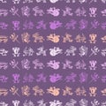 Seamless background with American Indians relics dingbats characters