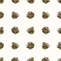 Seamless background amphibian frog gender neutral baby pattern. Simple whimsical minimal earthy 2 tone color. Kids