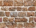 Seamless background with an ancient brick wall of the ancient Caesaria Royalty Free Stock Photo