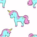 Seamless background, animal object. A horse, a pony or a small unicorn.