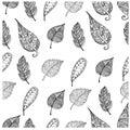 Seamless Background. Autumn Leaves Pattern texture Royalty Free Stock Photo