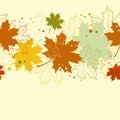 Seamless background of autumn maple leaves