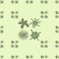 Seamless background of bacteria