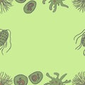 Seamless background of bacteria