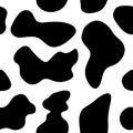 Seamless background of black and white cow pattern Royalty Free Stock Photo