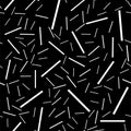 Seamless background. Black white background, random abstract Line, strip, stripes pattern. EPS 10