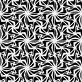 Seamless background of black and white repeating patterns.