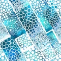 Seamless background blue circles. hand drawing. Not AI . Vector illustration Royalty Free Stock Photo