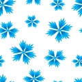 Seamless background of blue cornflowers Royalty Free Stock Photo