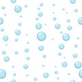 Seamless Background with Blue Water Bubbles Royalty Free Stock Photo