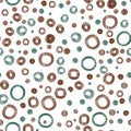 Seamless background with bots and cicrles