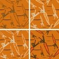 Seamless Background with Bright Carrot Pattern