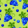 Seamless background with bright fresh jucy grapes