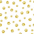 Seamless background with cat paw print.