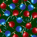 Seamless background with Christmas balls. Christmas seamless pattern. Royalty Free Stock Photo
