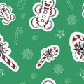 Seamless background with Christmas sweets