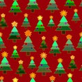 Seamless background Christmas tree on a bright background Royalty Free Stock Photo