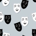 Pattern of the theatrical emotion masks